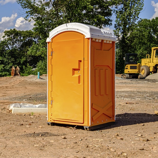 how often are the portable restrooms cleaned and serviced during a rental period in Dundee OH